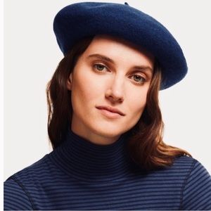 Madewell x Biltmore Wool Beret in Navy